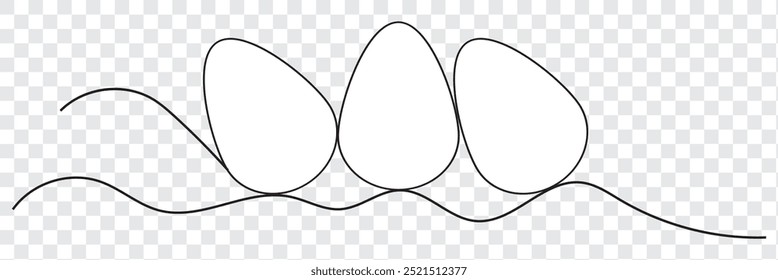 Easter egg icon continuous line drawing, vector illustration. Easter egg line drawing icon. EPS 10.