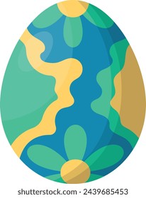 Icono del huevo de Pascua. Celebración de Pascua. Ilustración vectorial.