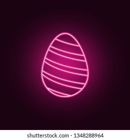 Easter egg icon. Elements of Easter in neon style icons. Simple icon for websites, web design, mobile app, info graphics