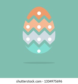 Easter Egg Icon. Flat Icon design. Vector icon illustration