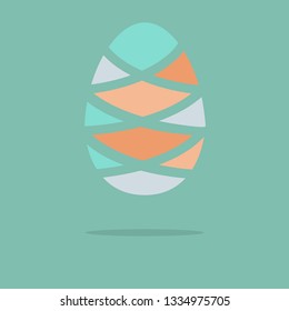 Easter Egg Icon. Flat Icon design. Vector icon illustration