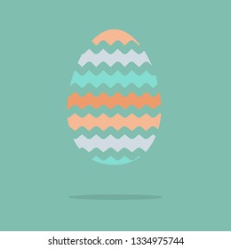 Easter Egg Icon. Flat Icon design. Vector icon illustration