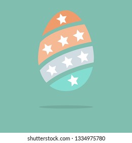 Easter Egg Icon. Flat Icon design. Vector icon illustration