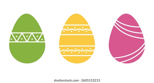 easter egg icon with flat design. a simple easter egg icon set. easter egg festival.