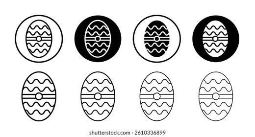 Easter egg icon Flat fill set collection