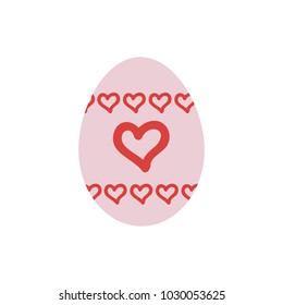 Easter egg icon in flat style. Vector illustration
