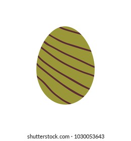 Easter egg icon in flat style. Vector illustration
