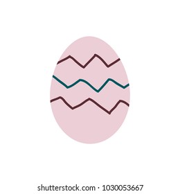 Easter egg icon in flat style. Vector illustration