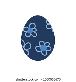 Easter egg icon in flat style. Vector illustration