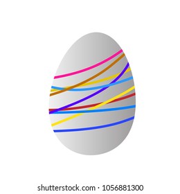 easter egg icon for game, logo or symbol