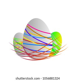 easter egg icon for game, logo or symbol