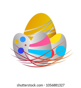 easter egg icon for game, logo or symbol