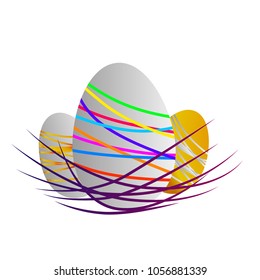 easter egg icon for game, logo or symbol