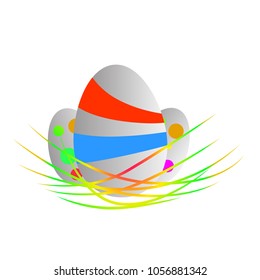 easter egg icon for game, logo or symbol