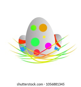 easter egg icon for game, logo or symbol