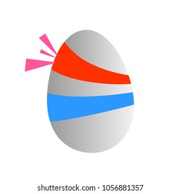 easter egg icon for game, logo or symbol