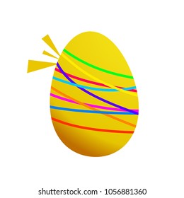 easter egg icon for game, logo or symbol