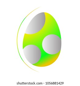 easter egg icon for game, logo or symbol