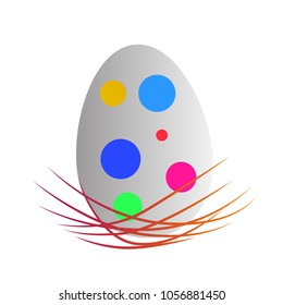 easter egg icon for game, logo or symbol