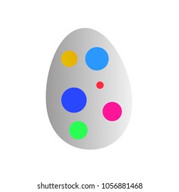easter egg icon for game, logo or symbol
