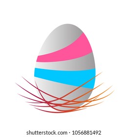 easter egg icon for game, logo or symbol