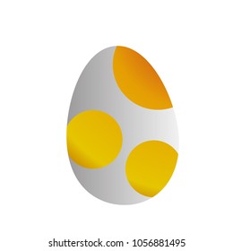 easter egg icon for game, logo or symbol