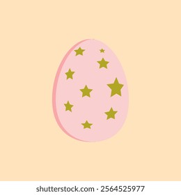 Easter egg icon. Happy Easter decorating icon. Vector illustration. Star Easter egg