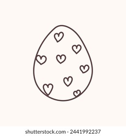 Easter egg icon. Illustration of Spring or Easter. Perfect for banner, postcard, poster, party and other decorations.