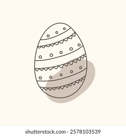 Easter egg icon. Illustration of Spring or Easter. Perfect for banner, postcard, poster, party and other decorations.