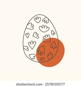 Easter egg icon. Illustration of Spring or Easter. Perfect for banner, postcard, poster, party and other decorations.