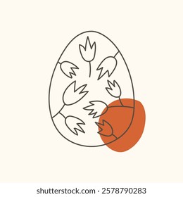 Easter egg icon. Illustration of Spring or Easter. Perfect for banner, postcard, poster, party and other decorations.