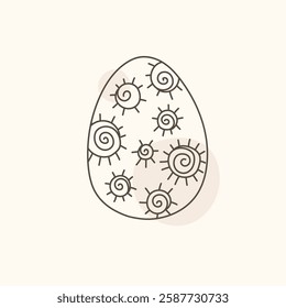 Easter egg icon. Illustration of Spring or Easter. Perfect for banner, postcard, poster, party and other decorations.