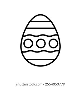 Easter egg icon isolated on white background