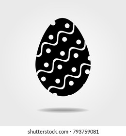 Easter egg icon isolated on white background.