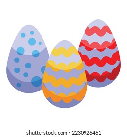 Easter egg icon isometric vector. Cute food. Greeting card