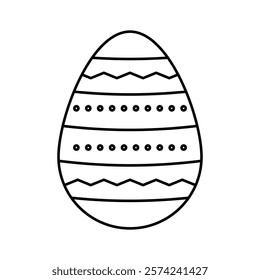 Easter egg icon linear logo isolated