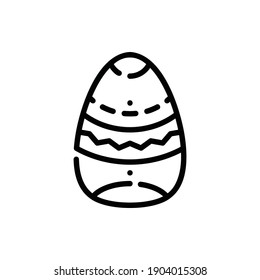 Ostereier Symbol Logo Illustration Vektorgrafik isoliert. Christ und Ostersymbol. Geeignet für Webdesign, Logo, App und Benutzeroberfläche. Bearbeitbarer Stroke und Pixel perfekt. EPS10.