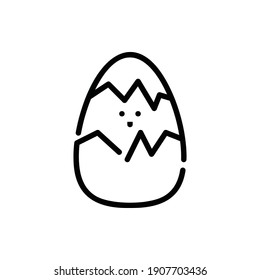 Easter Egg Icon Logo Illustration Vector Isolated. Christ and Easter Icon-Set. Suitable for Web Design, Logo, App, and UI. Editable Stroke and Pixel Perfect. EPS 10.
