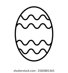 Easter egg icon logo sign set vector outline