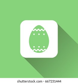Easter egg icon with long shadow