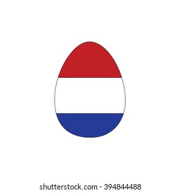 Easter egg icon Netherlands flag vector illustration