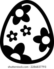 Easter egg icon new happy religion with expanded stroke