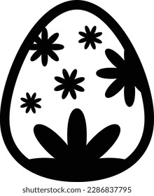 Easter egg icon new happy religion with expanded stroke