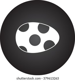 Easter egg icon on colorful round background