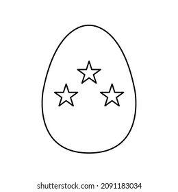 Easter egg icon on a white background, vector illustration