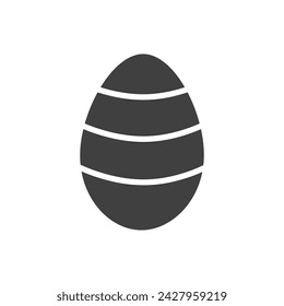 easter egg icon on white background.
