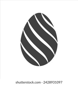 easter egg icon on white background.