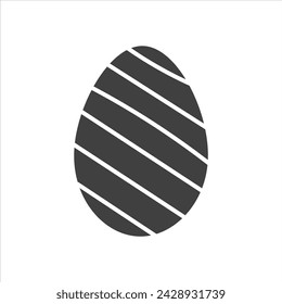 easter egg icon on white background.