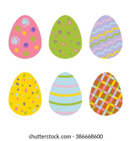 Easter Egg Icon on the white background. Vector illustration