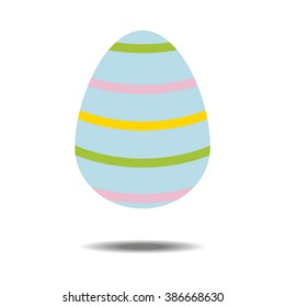 Easter Egg Icon on the white background. Vector illustration
